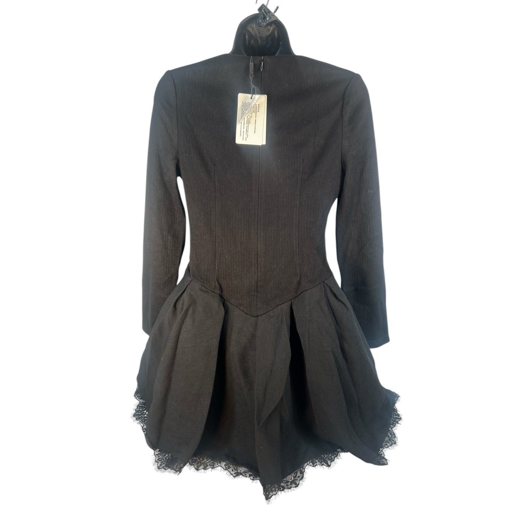 NIAT jeweled button whitchycore whimsigoth fit flair black mini dress sz M nwt - Picture 5 of 8
